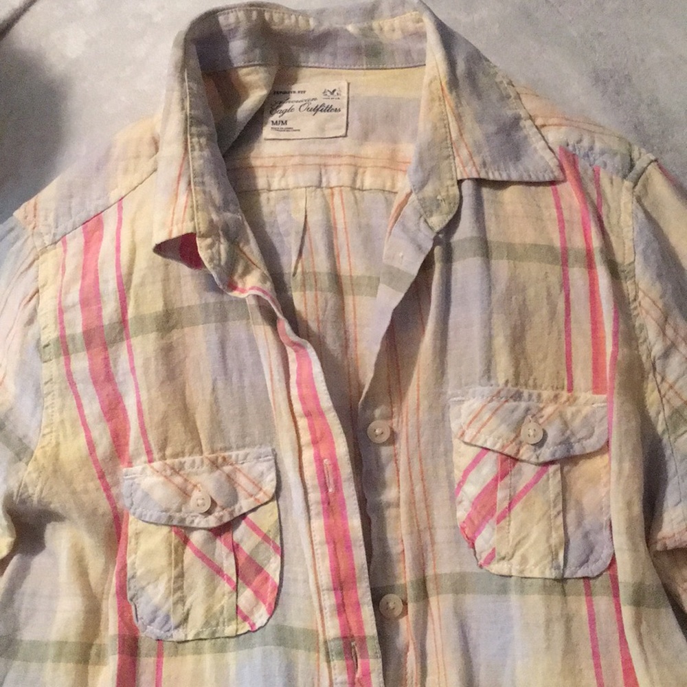 AE cotton linen shirt